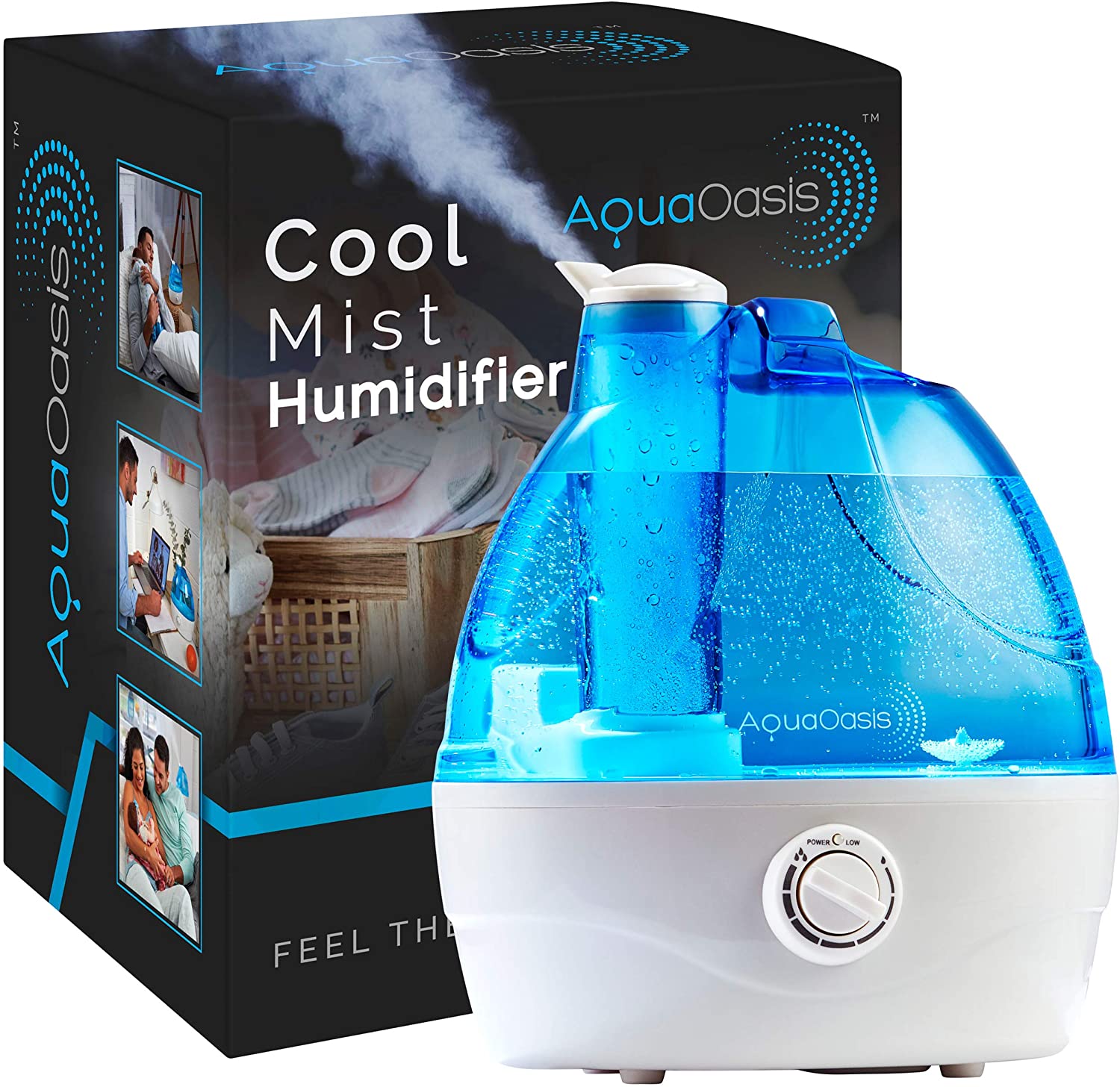 Cool Mist Humidifier 2 2L Water Tank EcomHuts